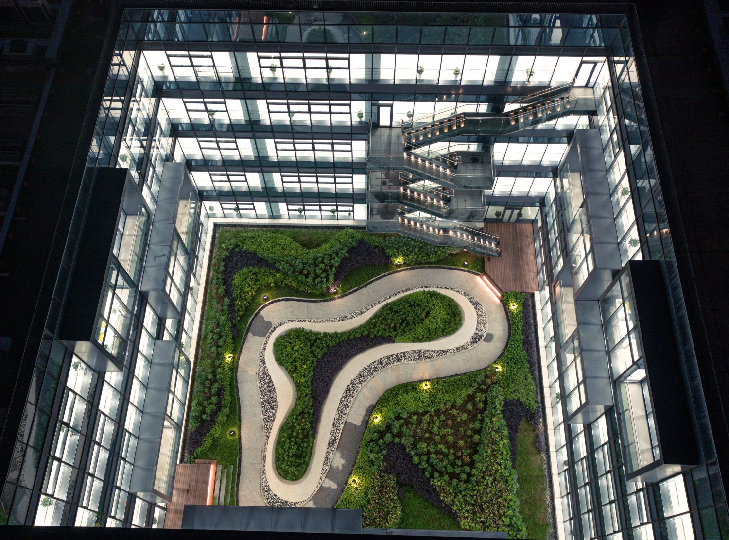 Birdseye view of a building