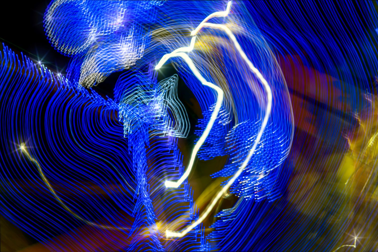 Abstract lights in blue