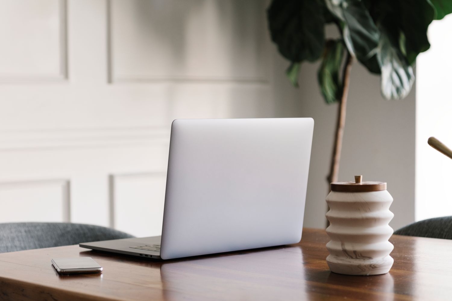 laptop on a desk