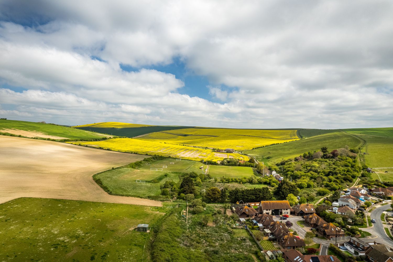 View over fields