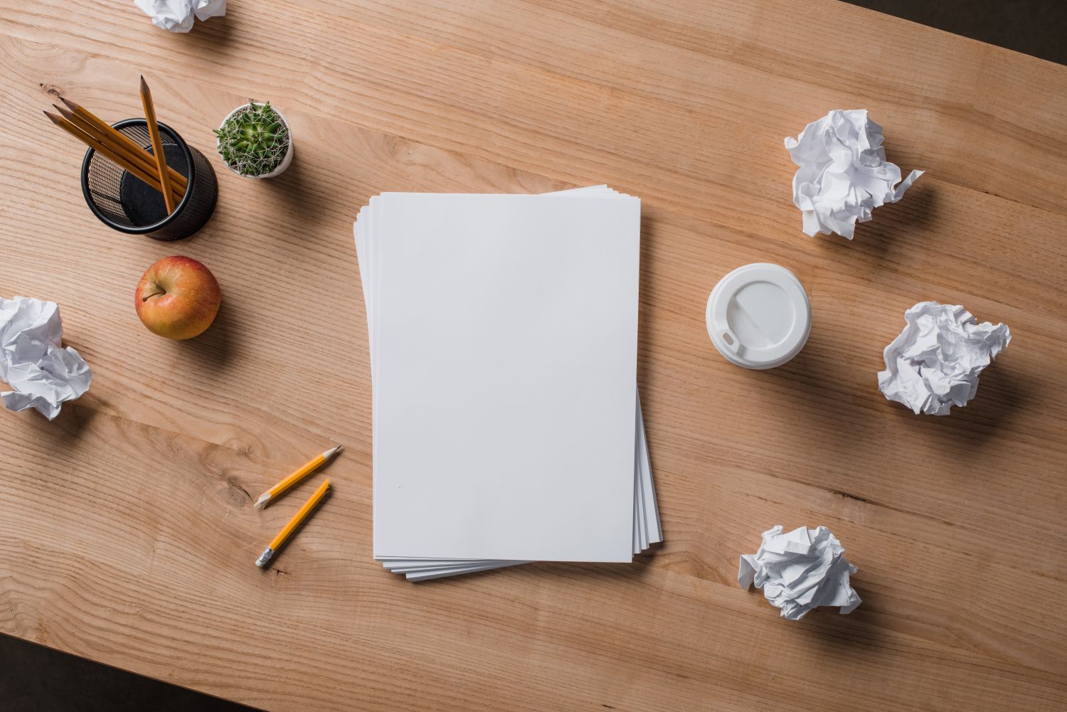 paper on a table